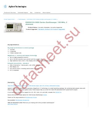 DSO5012A datasheet  